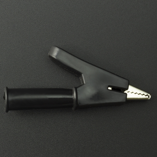 Caimán Conector 10 mm 10A Negro Genérico - 6 Caimán Conector 10 mm 10A Negro Genérico - 6