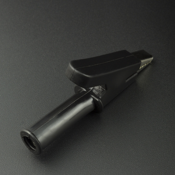 Caimán Conector 10 mm 10A Negro Genérico - 4 Caimán Conector 10 mm 10A Negro Genérico - 4
