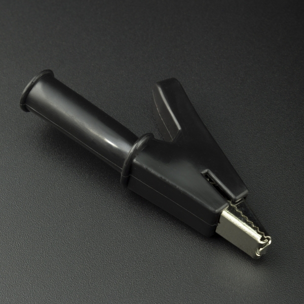 Caimán Conector 10 mm 10A Negro Genérico - 5 Caimán Conector 10 mm 10A Negro Genérico - 5