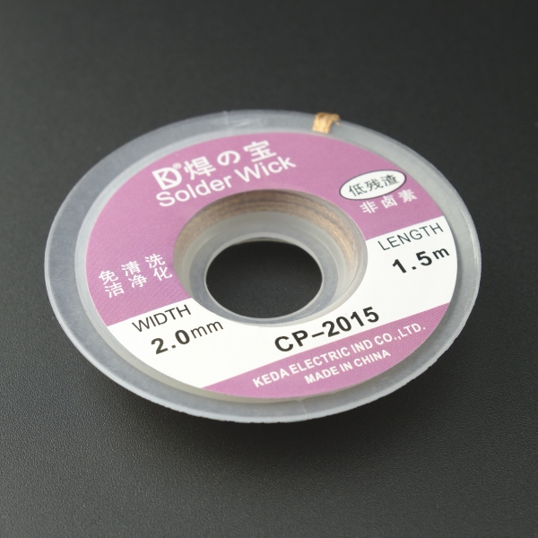 Malla Para Desoldar Estaño Solder Wick 2.0 mm 1.5 metros Genérico - 3