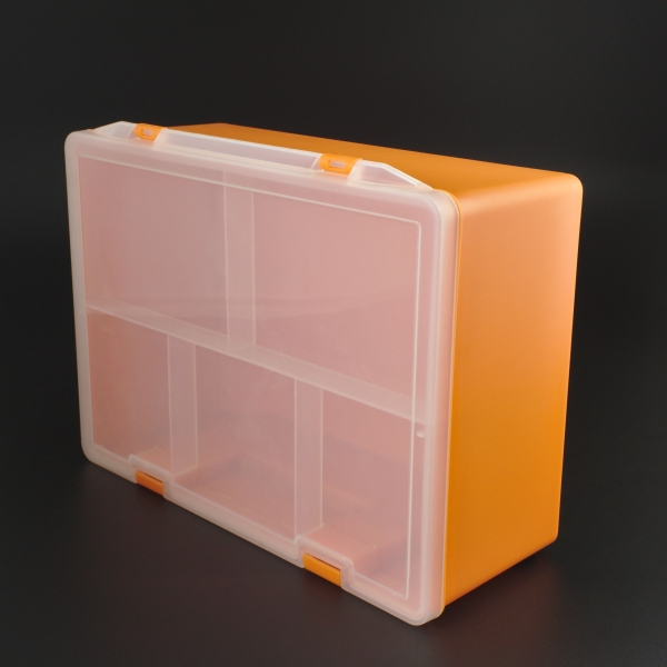 Caja de Herramientas Multifuncional  10.5x25x18 cm Color Naranja Genérico - 10
