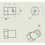Acoplamiento Hexagonal de Metal 3 MM Genérico - 4