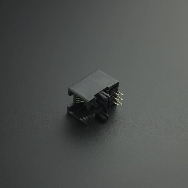 Conector Jack RJ12 Negro Para PCB  Genérico - 3