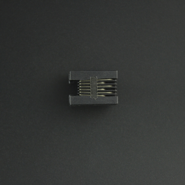 Conector Jack RJ12 Negro Para PCB  Genérico - 6