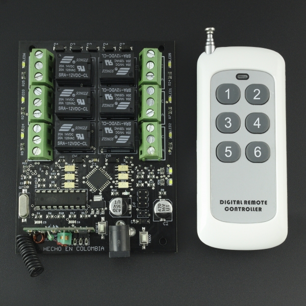 Módulo Relé SRA RF Programable de 6 Canales 50 Metros - SUTAGAO SUTAGAO - 1 Módulo Relé SRA RF Programable de 6 Canales 50 Metros - SUTAGAO SUTAGAO - 1