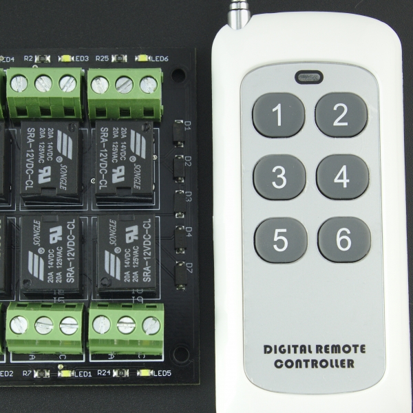 Módulo Relé SRA RF Programable de 6 Canales 50 Metros - SUTAGAO SUTAGAO - 5 Módulo Relé SRA RF Programable de 6 Canales 50 Metros - SUTAGAO SUTAGAO - 5