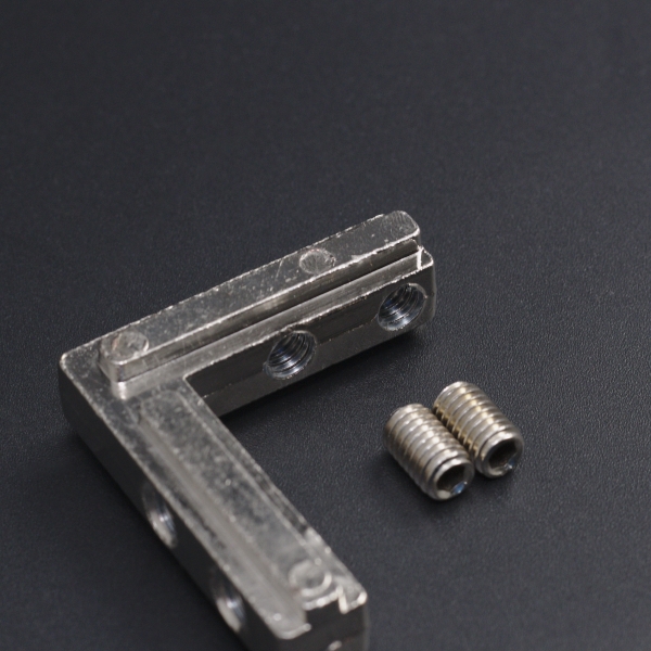 Soporte Unión en L Para Perfil de Aluminio 40x40 Doble Tornillo De Fijación  Genérico - 3