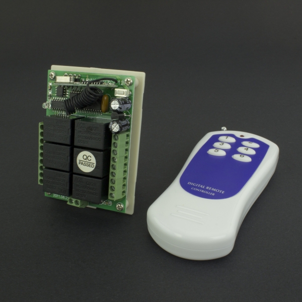 Módulo Relé 12V DC 6 canales con RF