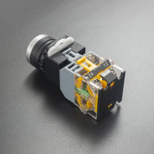 Interruptor Pulsador Normalmente Abierto 22mm YB-LA38 Con Led Indicador Rojo Genérico - 4