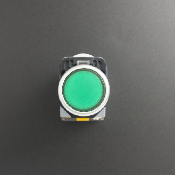 Interruptor Pulsador Normalmente Abierto 22mm YB-LA38 Con Led Indicador Verde Genérico - 2 Interruptor Pulsador Normalmente Abierto 22mm YB-LA38 Con Led Indicador Verde Genérico - 2