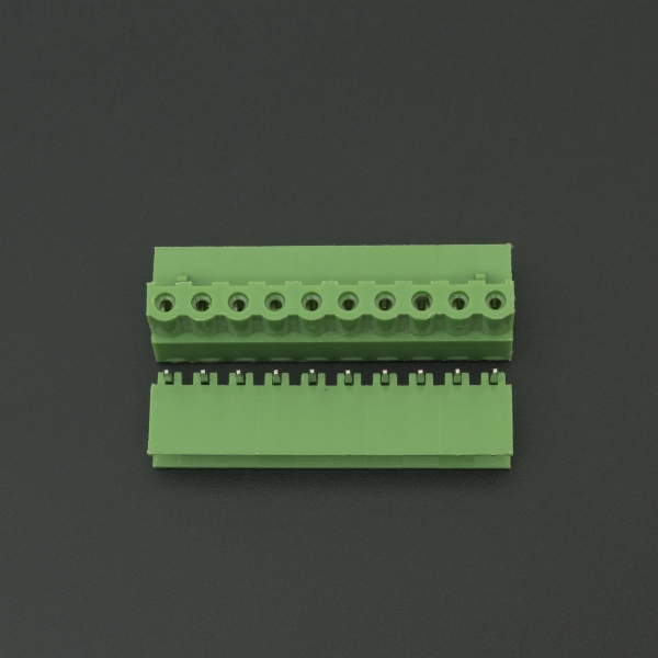 Terminal de Bloque Enchufable 5.08MM Verde 10P Inclinado 90 Grados Genérico - 6