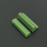 Terminal de Bloque Enchufable 5.08MM Verde 10P Inclinado 90 Grados Genérico - 5