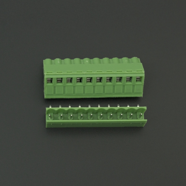 Terminal de Bloque Enchufable 5.08MM Verde 10P Inclinado 90 Grados Genérico - 4