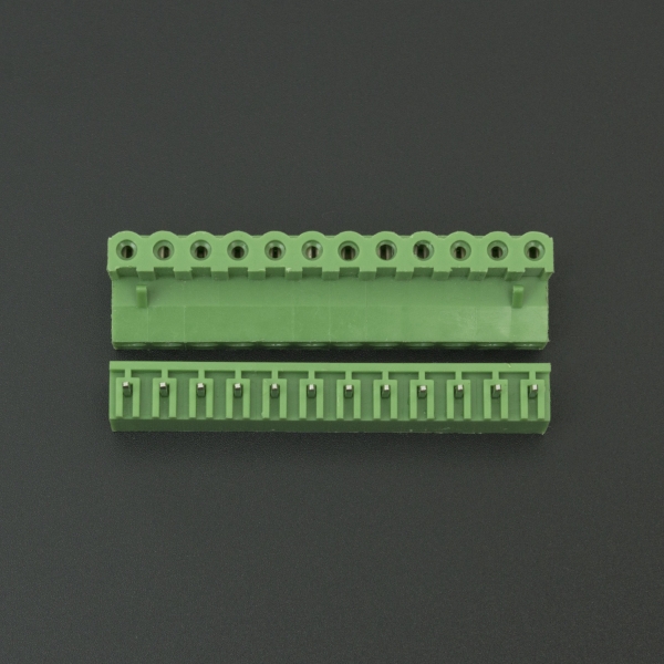 Terminal de Bloque Enchufable 5.08MM Verde 12P Genérico - 2 Terminal de Bloque Enchufable 5.08MM Verde 12P Genérico - 2