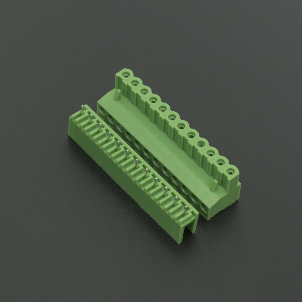 Terminal de Bloque Enchufable 5.08MM Verde 12P Genérico - 2 Terminal de Bloque Enchufable 5.08MM Verde 12P Genérico - 2