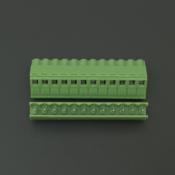 Terminal de Bloque Enchufable 5.08MM Verde 12P Genérico - 5 Terminal de Bloque Enchufable 5.08MM Verde 12P Genérico - 5