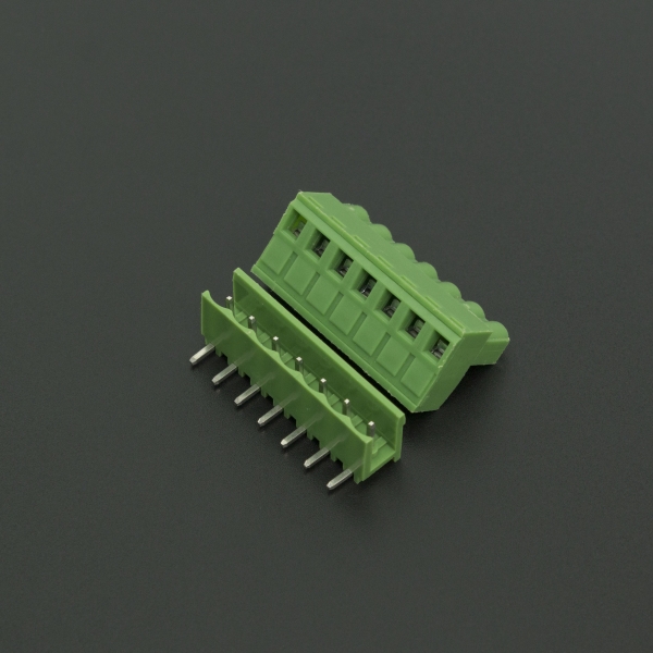 Terminal de Bloque Enchufable 5.08MM Verde 7P Inclinado 90 Grados Genérico - 3