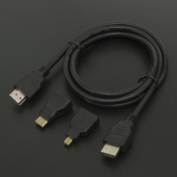 Kit Cable HDMI Macho Adaptador Mini HDMI y Adaptador Micro HDMI Genérico - 4