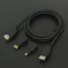Kit Cable HDMI Macho Adaptador Mini HDMI y Adaptador Micro HDMI Genérico - 4