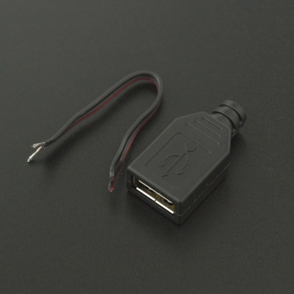 Conector USB tipo A Hembra para soldar Genérico - 3