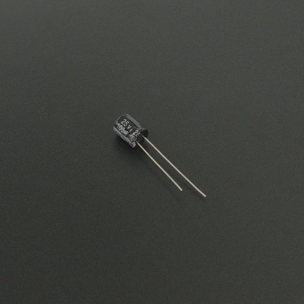 Capacitor Electrolítico De Aluminio 100uF 25V 6.3x7 mm Genérico - 2