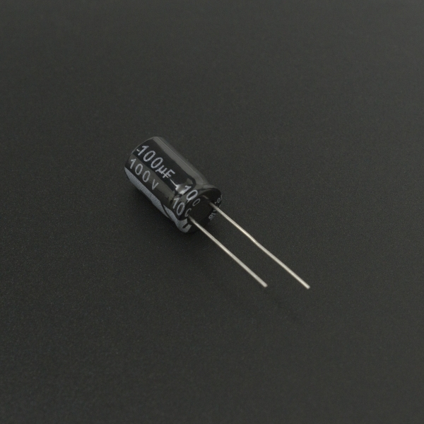 Capacitor Electrolítico De Aluminio 100uF 100V 10x17 mm Genérico - 2