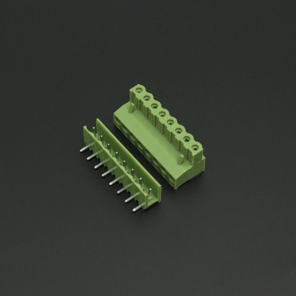 Terminal de Bloque Enchufable 5.08MM Verde 8P Inclinado 90 Grados Genérico - 3 Terminal de Bloque Enchufable 5.08MM Verde 8P Inclinado 90 Grados Genérico - 3