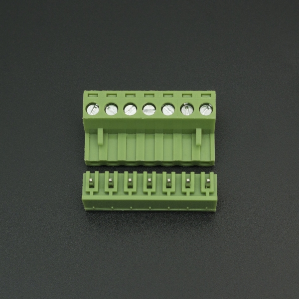 Terminal de Bloque Enchufable 5.08MM Verde 7P Genérico - 2