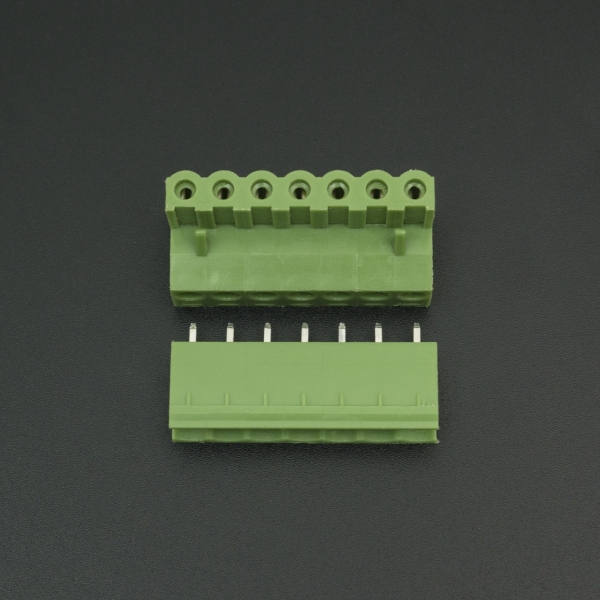 Terminal de Bloque Enchufable 5.08MM Verde 7P Genérico - 6