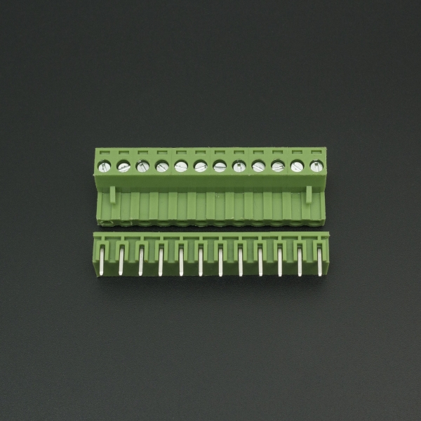 Terminal de Bloque Enchufable 5.08MM Verde 12P Inclinado 90 Grados Genérico - 2