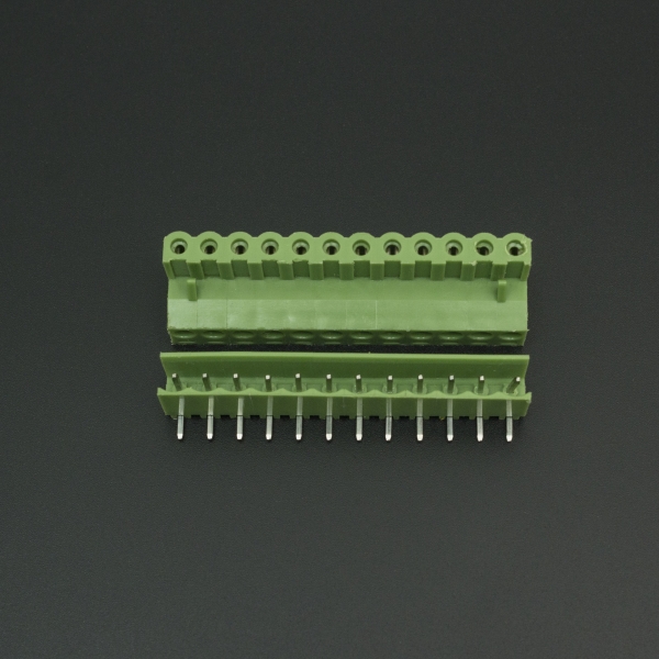 Terminal de Bloque Enchufable 5.08MM Verde 12P Inclinado 90 Grados Genérico - 6