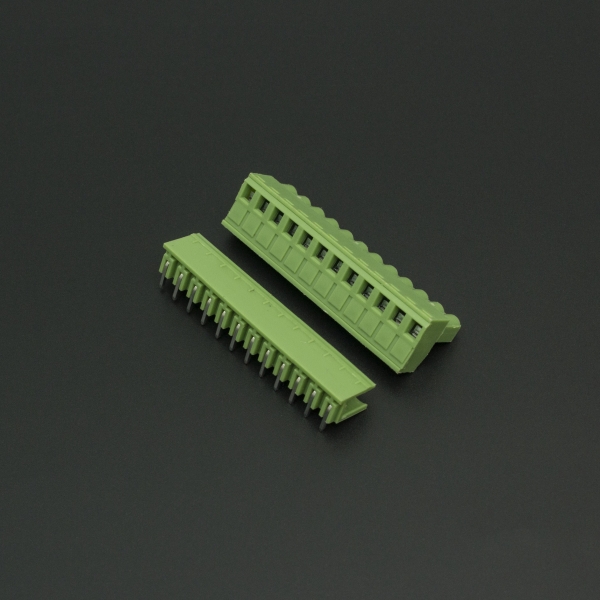 Terminal de Bloque Enchufable 5.08MM Verde 12P Inclinado 90 Grados Genérico - 3