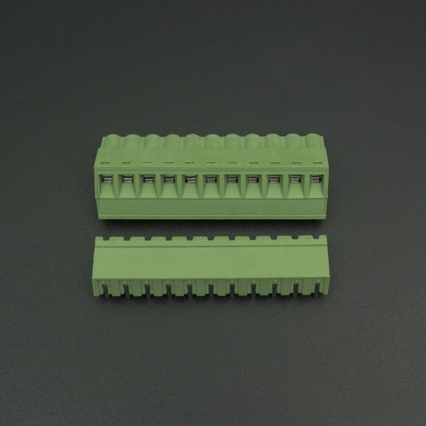 Terminal de Bloque Enchufable 5.08MM Verde 11P Inclinado 90 Grados Genérico - 4