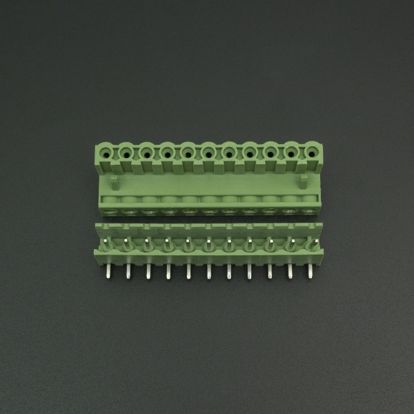 Terminal de Bloque Enchufable 5.08MM Verde 11P Inclinado 90 Grados Genérico - 6