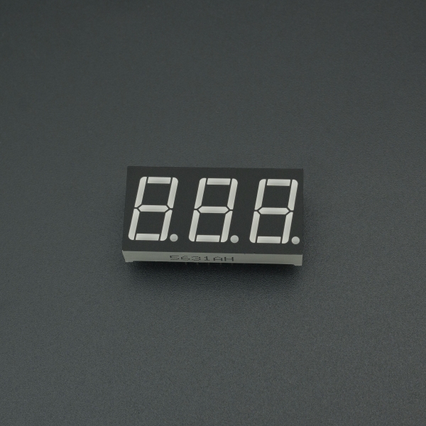 DISPLAY ROJO 7 SEGMENTOS X3 CÁTODO COMÚN 0.56 INCH Genérico - 1