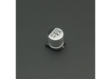 CAPACITOR ELECTROLÍTICO DE ALUMINIO 220 UF 50V 10X10.2 MM SMD Genérico - 1