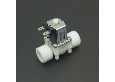ELECTROVÁLVULA DE PLÁSTICO 12V 3/4'' CON PRESIÓN NORMALMENTE ABIERTA Genérico - 1