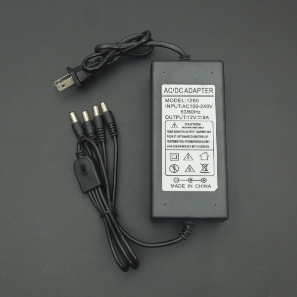 ADAPTADOR DE VOLTAJE 12V 8A CON 4 CONECTOR JACK 5.5X2.5 MM Genérico - 3