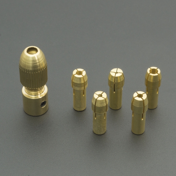 MINI MANDRIL CON BOQUILLAS PORTA BROCAS PARA MOTOR CON EJE DE 5.05 MM Genérico - 1