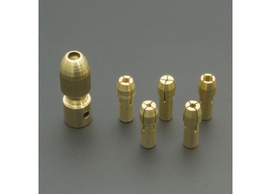 MINI MANDRIL CON BOQUILLAS PORTA BROCAS PARA MOTOR CON EJE DE 5.05 MM Genérico - 1
