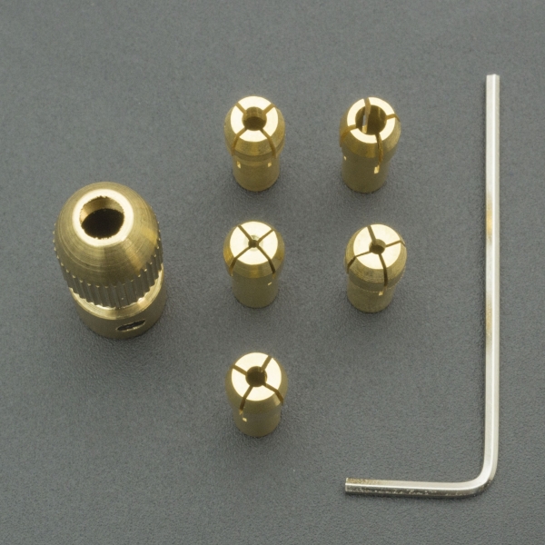 MINI MANDRIL CON BOQUILLAS PORTA BROCAS PARA MOTOR CON EJE DE 5.05 MM Genérico - 3