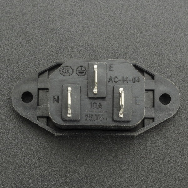 CONECTOR O ENCHUFE DE ALIMENTACIÓN AC-04 PARA CABLE DE PODER C13 Genérico - 4