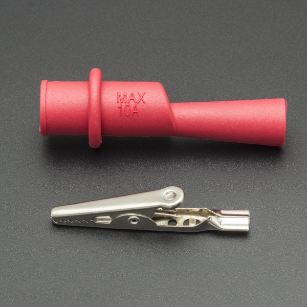 CAIMÁN CONECTOR 11 MM 10A ROJO Genérico - 3
