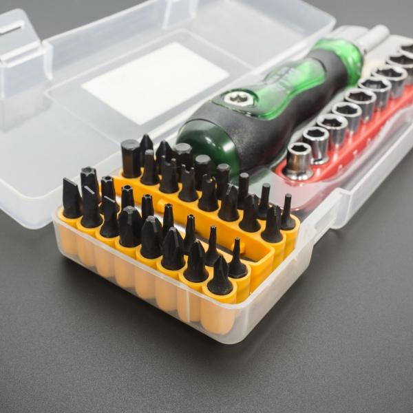 KIT DESTORNILLADOR DE PUNTAS Y COPAS DE PRECISIÓN 40 PIEZAS BELIEF 838E Genérico - 2