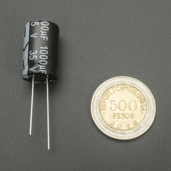 CAPACITOR ELECTROLÍTICO DE ALUMINIO 1000UF 35V 13X20 MM Genérico - 3