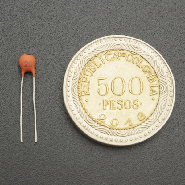 CONDENSADOR CERÁMICO 20 PF 50V Genérico - 3