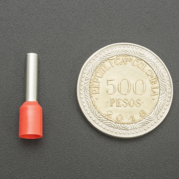 TERMINAL TUBULAR PRE-AISLADA E4012 ROJA Genérico - 3