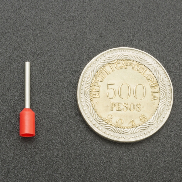 TERMINAL TUBULAR PRE-AISLADA E7512 ROJA Genérico - 3