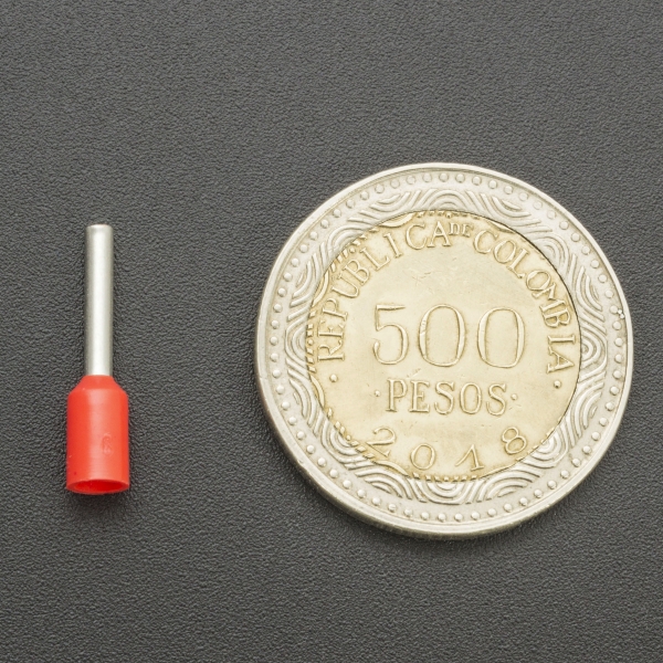 TERMINAL TUBULAR PRE-AISLADA E1010 ROJA Genérico - 3