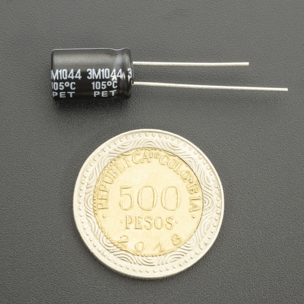 CAPACITOR ELECTROLÍTICO DE ALUMINIO 10UF 200V 8X11.5 MM Genérico - 3